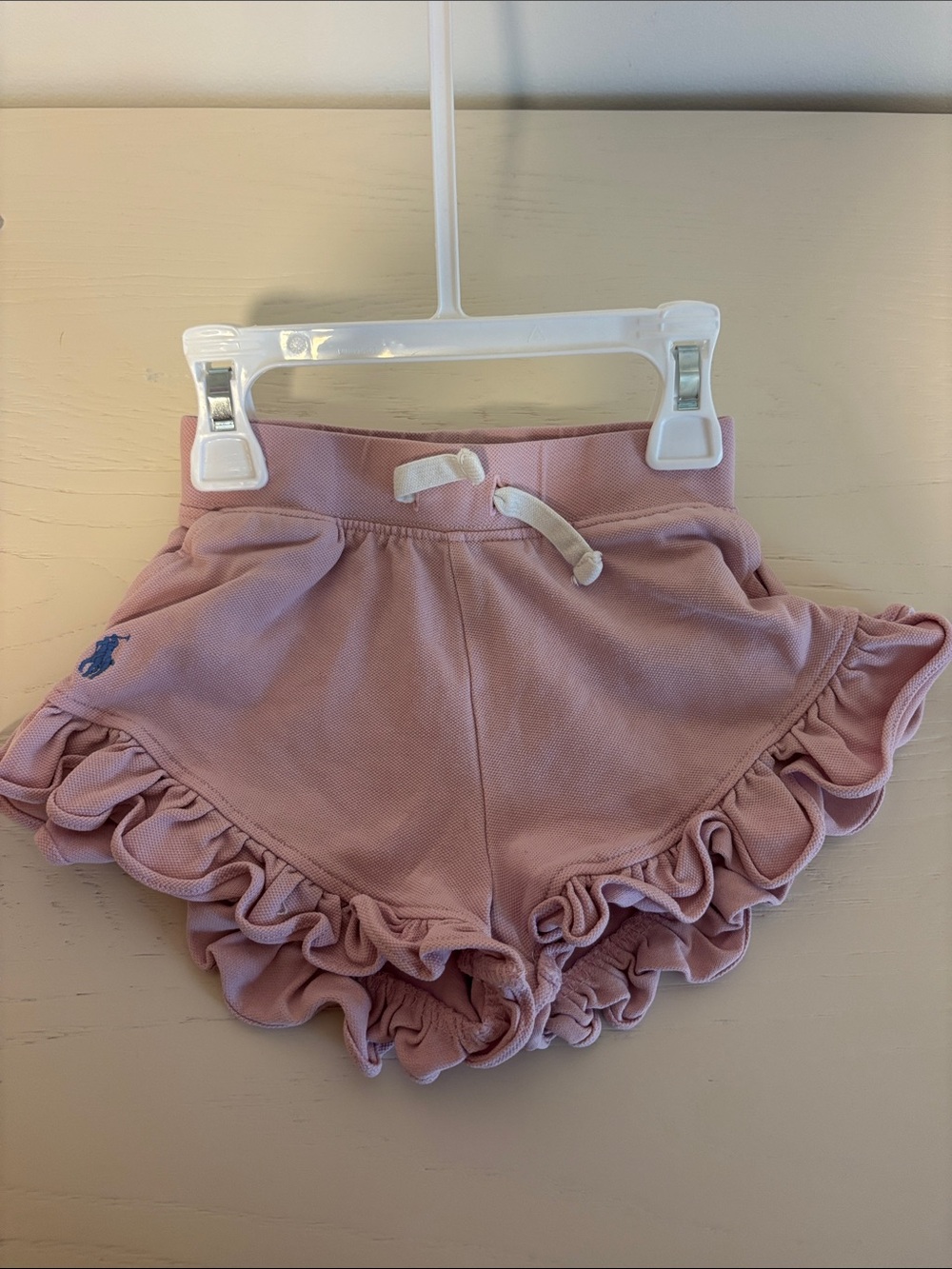 Ralph Lauren Pink Ruffle Shorts with Drawstring